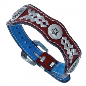 Native American Star Leather Belt