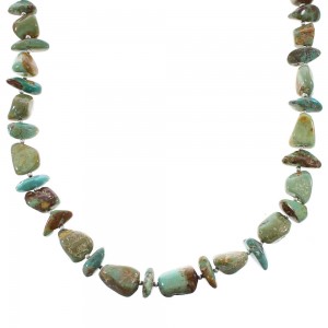 American Indian Silver Turquoise Bead Necklace AX96524