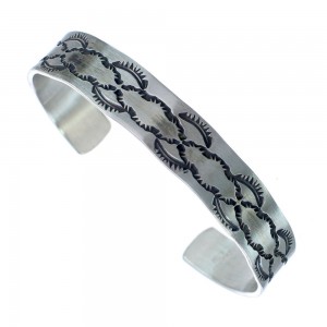 Native American Navajo Sterling Silver Cuff Bracelet KX121347