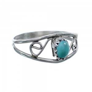 Turquoise Sterling Silver American Indian Ring Size 6-1/2 AX124959