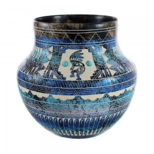 Native American Navajo Kokopelli Hand Crafted Pottery JX125968