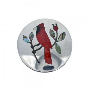 Authentic Sterling Silver Zuni Cardinal Native American Pin Pendant AX127982