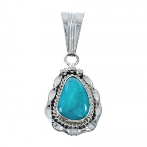 Sterling Silver Turquoise Navajo Pendant AX128748