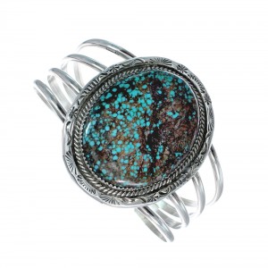 Sterling Silver Turquoise Navajo Cuff Bracelet JX130323