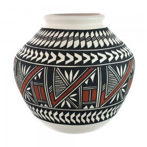 Hand Crafted Native American Acoma Pottery By Artist LV JX130392