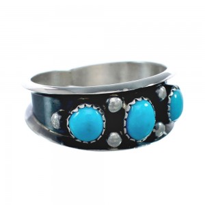 Sterling Silver Turquoise Navajo Ring Size 11 JX130800