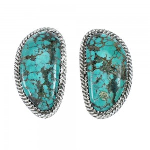 Native American Sterling Silver Turquoise Post Earrings JX130954