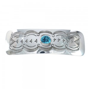 Turquoise and Genuine Sterling Silver Navajo Hair Barrette JX131003